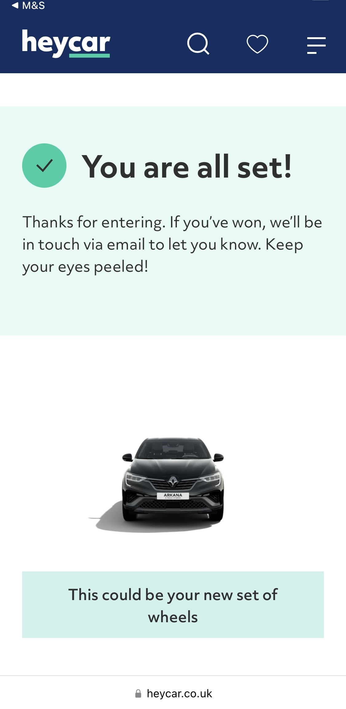 E 22/02 Win a Renault Arkana 1.6 ETECH Hybrid 145 Iconic 5dr Auto (M