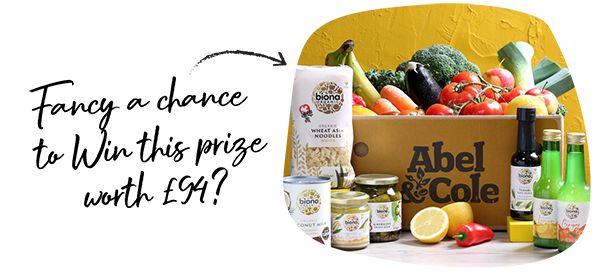 E: 30/04 Win 4 weekly organic Abel and Cole fruit & veg boxes ...