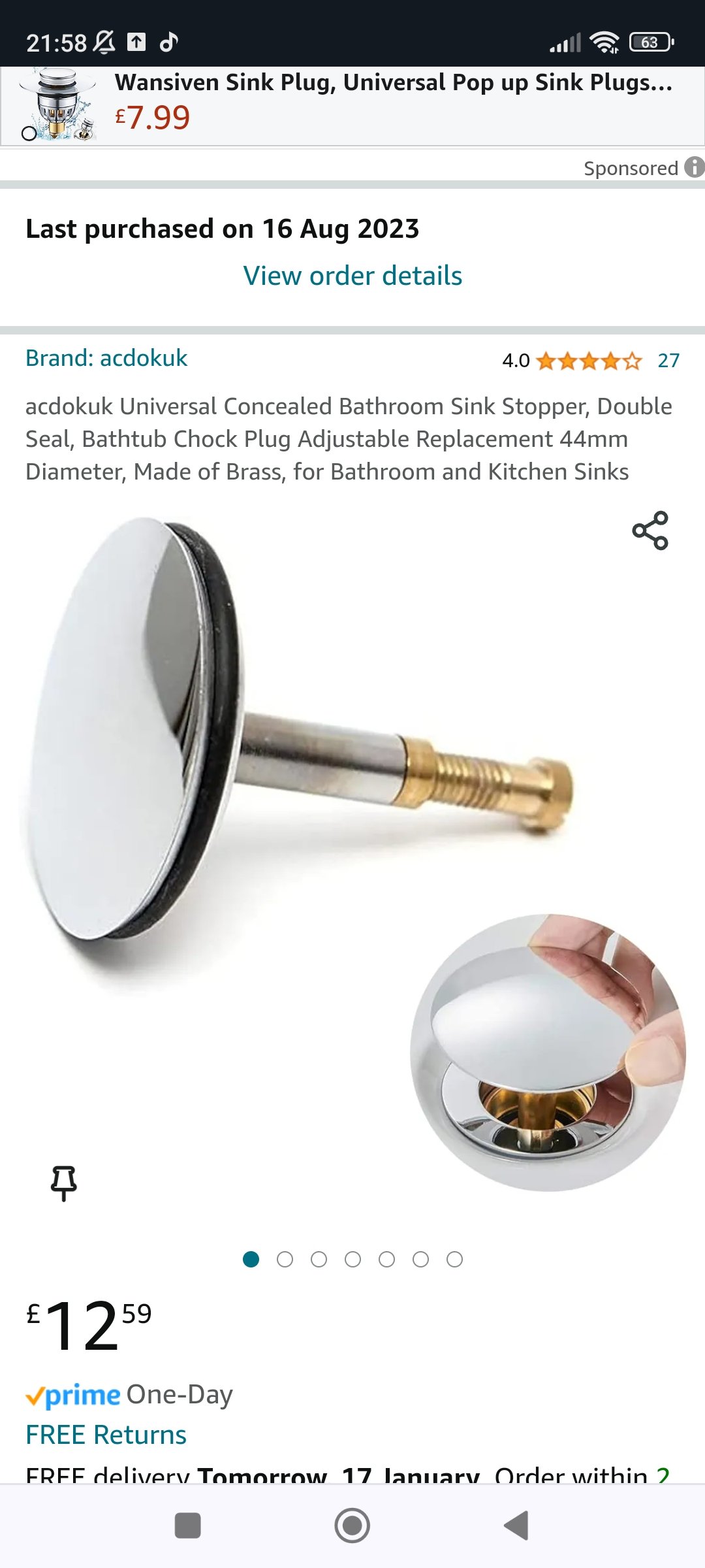 Bath plug stuck — MoneySavingExpert Forum