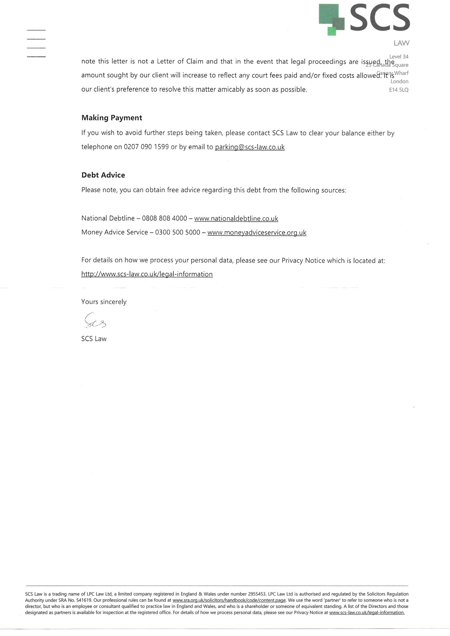 SCS Law Letter considerable value of parking fines!!! Seriously, what