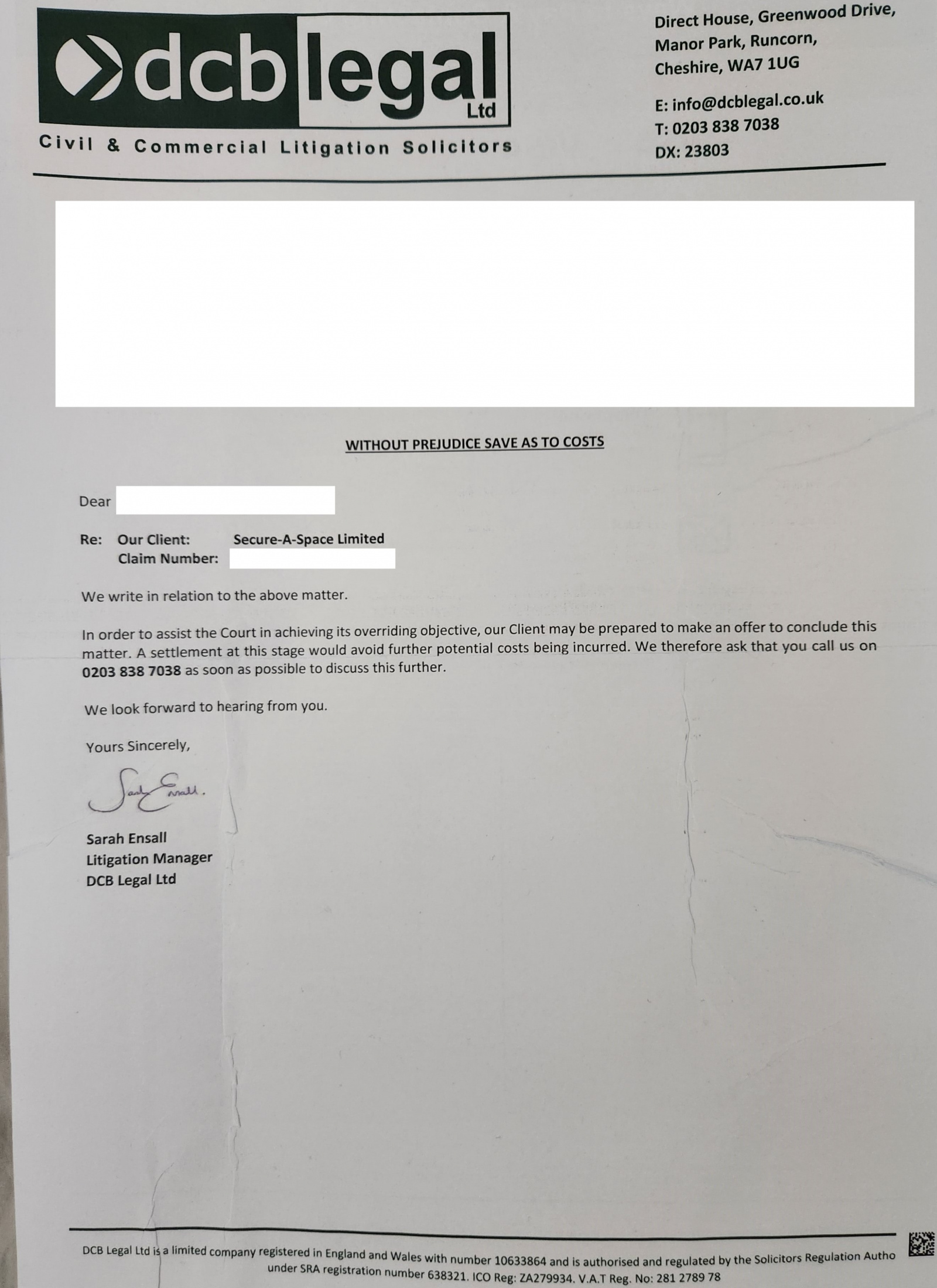Dcbl And Dcb Legal Letter Of Claim — Moneysavingexpert Forum – KGLU